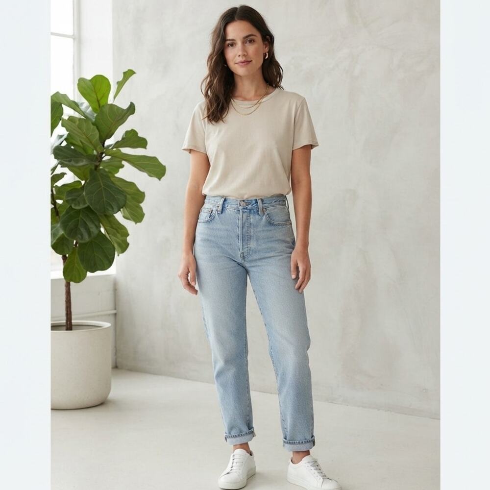 MATE the Label 100% Organic Cotton Classic T-Shirt Stone Capsule Wardrobe S